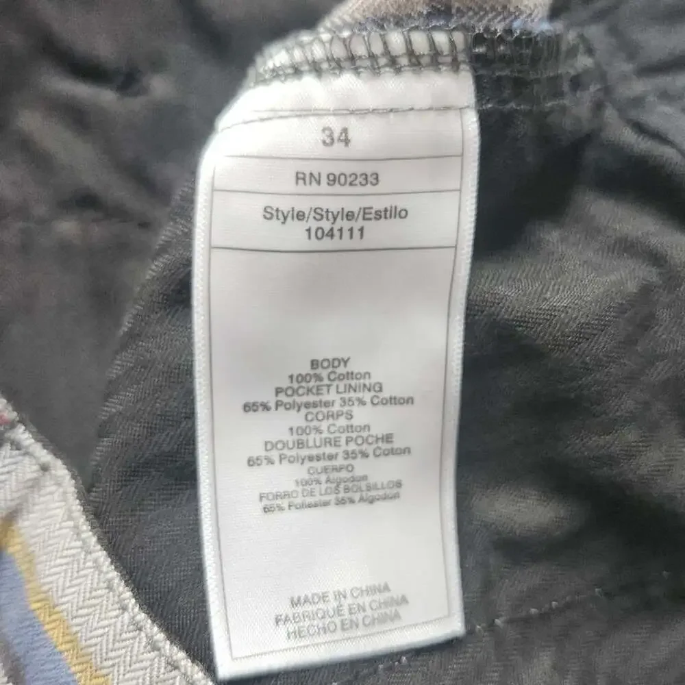 Quiksilver Gray Plaid Casual Shorts Size 34 Style 104111